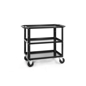 CONECARTS Small cart - with rubber mat, 3D texture - three shelves
