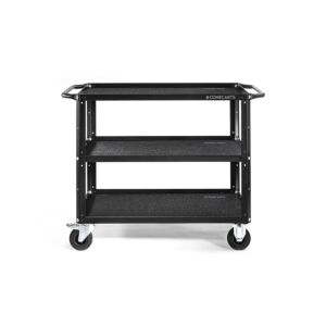 CONECARTS Large cart - with black moquette, ConeCarts embroidered logo - three shelves