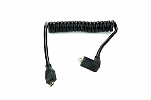 1 X Coiled - Right-Angle MICRO to Micro HDMI Cable