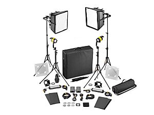 4 Light Kit - DAYLIGHT AC (BASIC) - 2x DLED4-D, 2x FELLONI3-DHO LED panel with soft box, DP1.2 and accessoriesAC only (9
